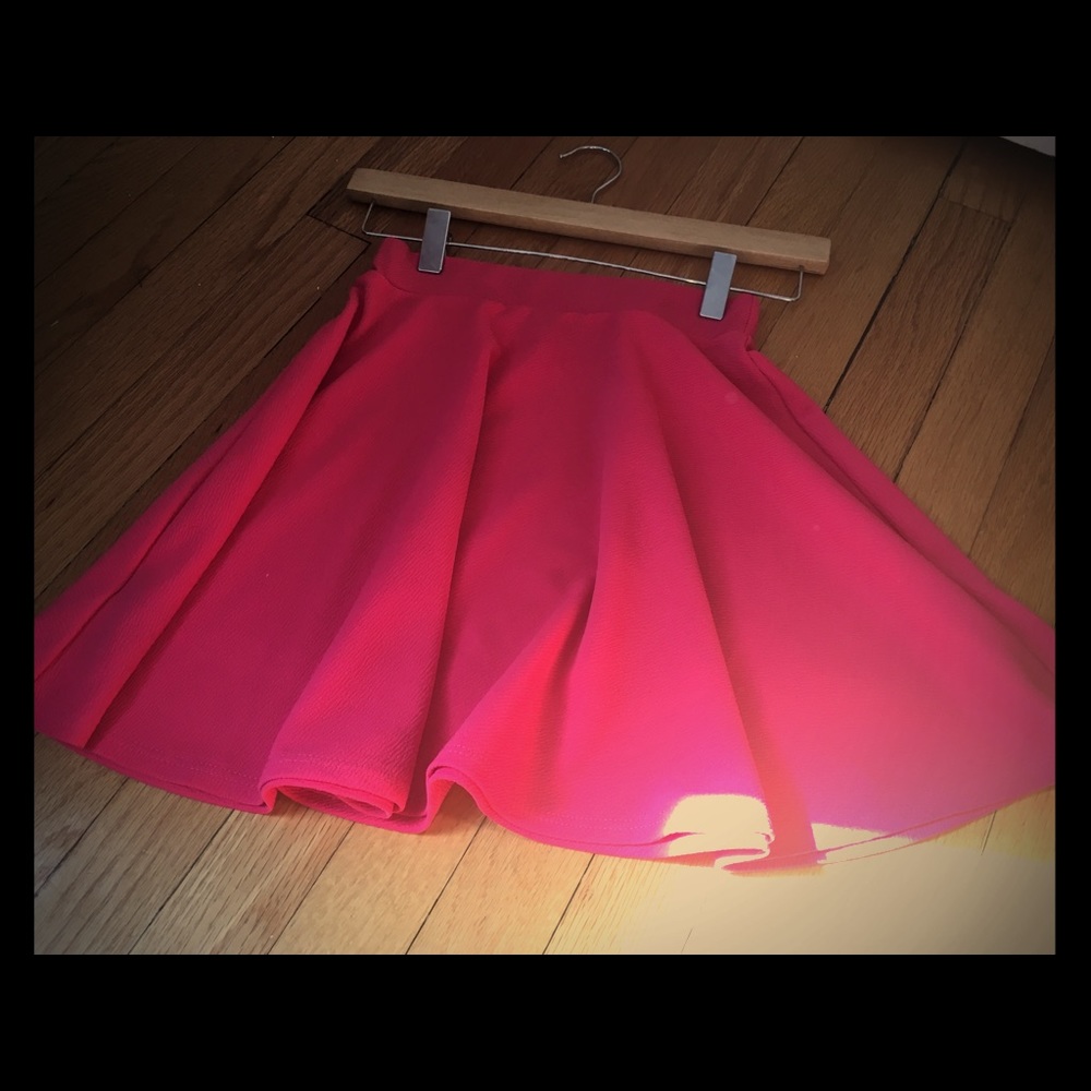 Hot pink skater skirt